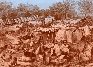 Panama village, late 19th century by Bohuslav Kroupa