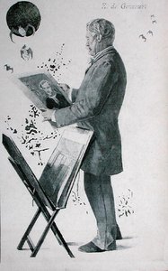 Edmond Huot de Goncourt (1822-96), cover illustration from 