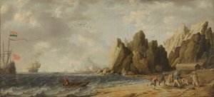 Imaginary Inlet in Southern Arctic Waters in Summer