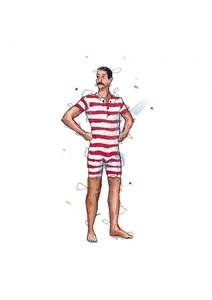 Classic Striped Swimmer by Borgenhag Holmqvist