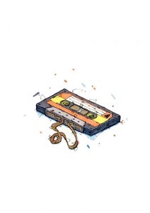 Unwound Cassette Tape by Borgenhag Holmqvist