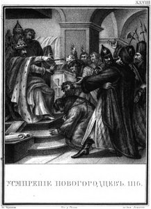 The Oppression of the Novgorodians by Vladimir Monomakh. 1116 From Illustrated Karamzin