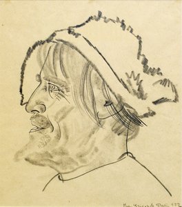 Konstantin Stanislavsky as Satin in the Play The Lower Depths by M. Gorky by Boris Dmitrievich Grigoriev