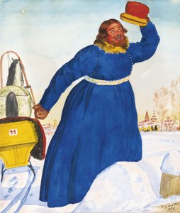 Coachman by Boris Mikhailovich Kustodiev