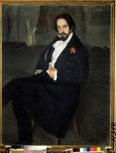Portrait of the Artist I. Bilibin by Boris Mikhailovich Kustodiev