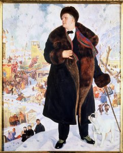Portrait of the Singer F.I. Shalyapin by Boris Mikhailovich Kustodiev