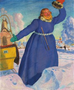 The Coachman by Boris Mikhailovich Kustodiev
