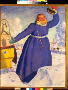 A Reckless Coachman by Boris Mikhailovich Kustodiev