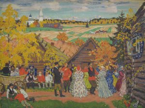 Village Festival, 1924 by Boris Mikhailovich Kustodiev