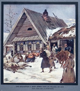 Armed Forces Requisition Supplies in a Village