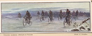 German Cyclists Arriving in Finland, from Histoire des Soviets, pub. 1922