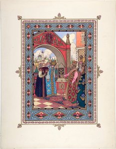 Illustration for the Fairy Tale Vasilisa the Beautiful by Boris Vasilievich Zvorykin