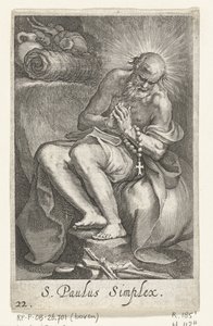 Saint Paul of Egypt as a Hermit (series: Hermits, Sacra eremvs ascetarvm)
