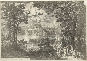Landscape with the Martyrdom of Saint Stephen by Boëtius Adamsz. Bolswert