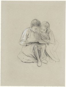 Two Children Reading