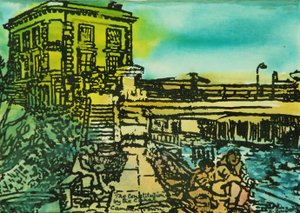 The Constitution Pub, Regents Canal by Brenda Brin Booker