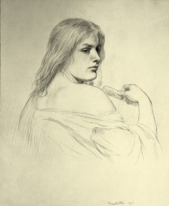 Young Woman Combing Her Hair - A Study of Beatrice Stewart
