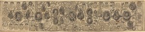 Family Tree with Portraits of Henry VII, Henry VIII, Elizabeth, James, and Charles