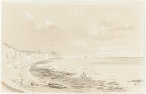 Sea Coast Scene by British 19th Century