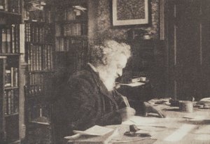 Book Collector, William Morris in His Library at Kelmscott House, Hammersmith by British Photographer