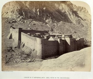Convent of St. Katherine with Jebel Músa in the background, from the Ordnance Survey of the Peninsula of Sinai