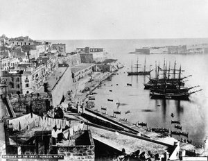 Entrance to the Great Harbour, Malta by British Photographer