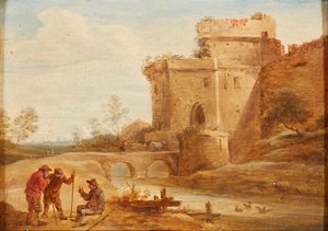 A Classical Landscape with Figures and Animals on a Path
