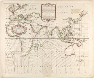 A New and Correct Sea Chart of the Whole World Showing the Variations of the Compass as They Were Found in the Year 1700 by British School
