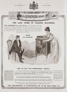 Advertisement for The Gramophone Company