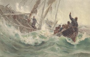 Captain and His Faithful Dog Go Down with Wrecked Ship, While Crew Escape by British School