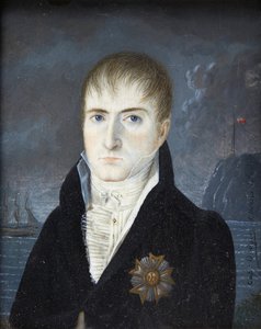 Portrait of Napoleon Bonaparte on the Island of Saint Helena by British School