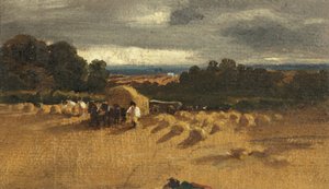 Harvesting Scene by British School