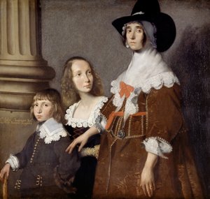 Hester Tradescant and her Stepchildren, John and Frances, c. 1644