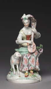 Seated Musician, Derby Porcelain Factory, c.1765