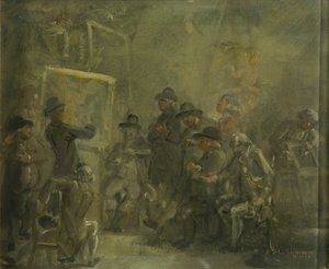 Sketch: The Selection Committee of the Royal Academy by British School