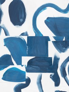 Abstract Blue Shapes by Bronwyn Baker