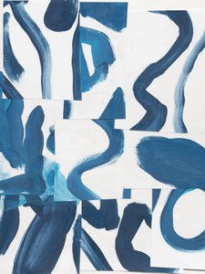Dynamic Blue Abstract by Bronwyn Baker