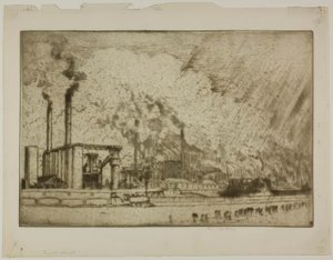 The Night Shift, 92nd Street by Bror Julius Olsson Nordfeldt