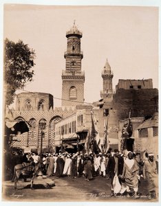 Party in the streets of Cairo - photograph by the Zangaki brothers, late 19th century by Brothers Zangaki