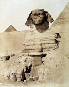 The Sphinx - photograph by the Zangali Brothers, late 19th century by Brothers Zangaki