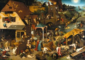 The Netherlandish Proverbs The Blue Cloak or The Topsy Turvy World by Bruegel