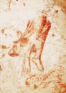 Sinopia Showing an Angel of Death and a Bishop