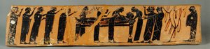 Lying in State, with Mourners by Burgon Group Painter