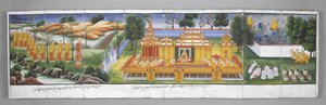Palace Scene, Scenes from the Life of Buddha by Burmese School