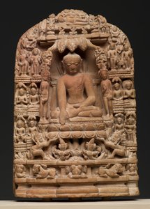 Plaque depicting episodes from the life of Shakyamuni Buddha by Burmese School