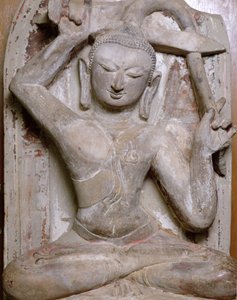 Seated Buddha Cutting His Hair by Burmese School