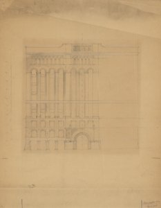 Mills Building, San Francisco, California, Design Sketch by Burnham and Root