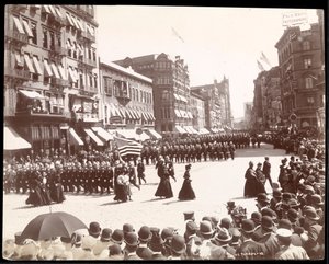 Women in Academic Dress Marching in a Suffrage Parade in New York City