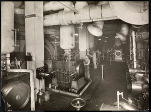 A boiler room at the Hotel McAlpin