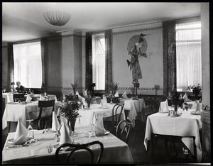 A Dining Room at the Hotel Majestic, 1916 or 1917 by Byron Company
